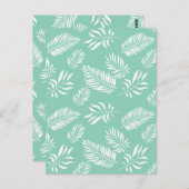 Blätter Muster 14 Postkarte (Vorne/Hinten)