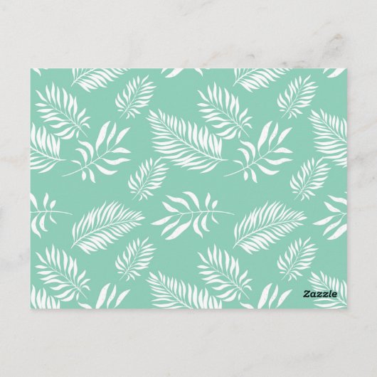 Blätter Muster 14 Postkarte (Rückseite)