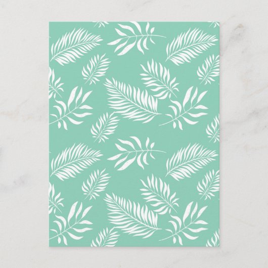 Blätter Muster 14 Postkarte (Vorderseite)