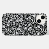 Blätter Muster 14b. schwarze BG Case-Mate iPhone Hülle (Rückseite (Horizontal))