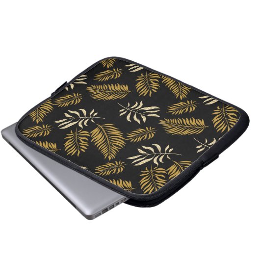 Blätter Muster 16 Laptopschutzhülle (Vorne Knopf)