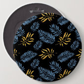 Blätter Muster 17 Button (Vorne & Hinten)