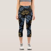 Blätter Muster 17 Capri Leggings (Vorderseite)
