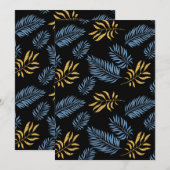 Blätter Muster 17 Dankeskarte (Vorne/Hinten)