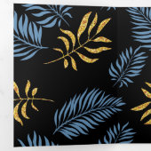 Blätter Muster 17 Dreifach Gefaltete Urlaubskarte (Innen Erste Seite)