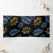 Blätter Muster 17 Dreifach Gefaltete Urlaubskarte (Innenseite)