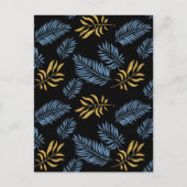 Blätter Muster 17 Feiertagspostkarte (Vorderseite)