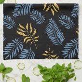 Blätter Muster 17 Geschirrtuch (Gefaltet)