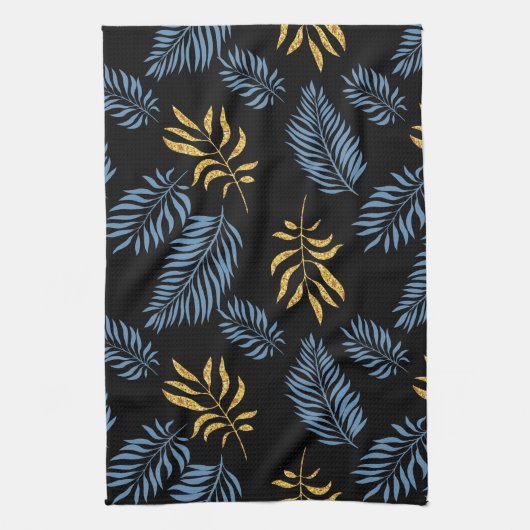 Blätter Muster 17 Geschirrtuch (Vertikal)