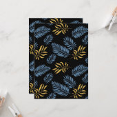 Blätter Muster 17 Karte (Vorderseite/Rückseite Beispiel)