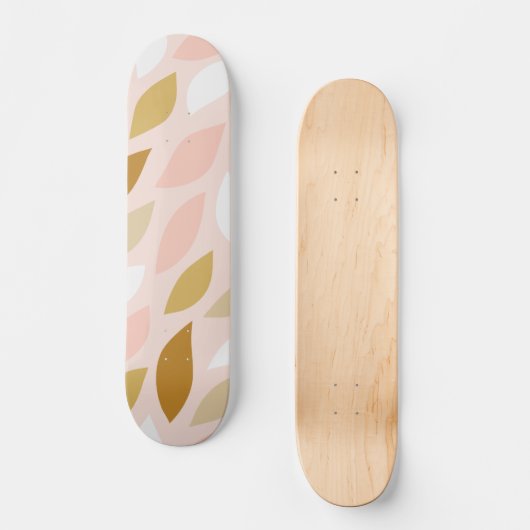 Blätter Muster 1 Skateboard (Vorderseite)
