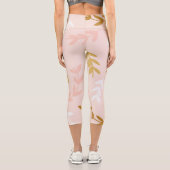 Blätter Muster 4 Capri Leggings (Rückseite)