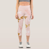 Blätter Muster 4 Capri Leggings (Vorderseite)