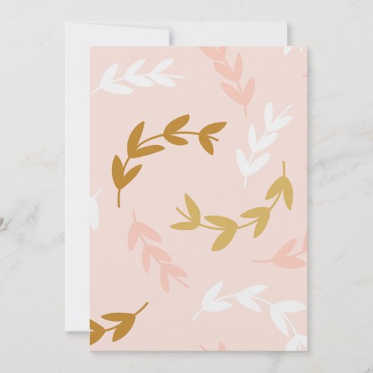 Blätter Muster 4 Dankeskarte (Vorderseite)