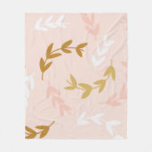 Blätter Muster 4 Fleecedecke (Vorderseite)