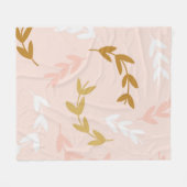 Blätter Muster 4 Fleecedecke (Vorderseite (Horizontal))