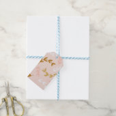 Blätter Muster 4 Geschenkanhänger (Mit Garn)