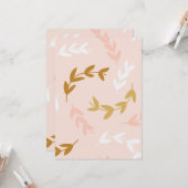 Blätter Muster 4 Karte (Vorderseite/Rückseite Beispiel)