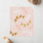 Blätter Muster 4 Mitteilungskarte (Vorderseite/Rückseite Beispiel)