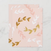 Blätter Muster 4 Mitteilungskarte (Vorne/Hinten)