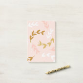 Blätter Muster 4 Post-it Klebezettel (Auf Schreibtisch)