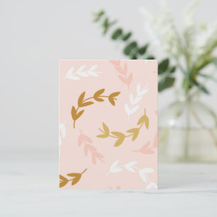 Blätter Muster 4 Postkarte