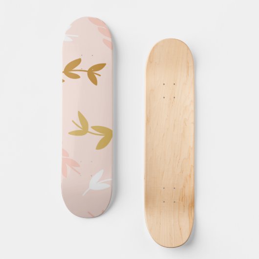 Blätter Muster 4 Skateboard (Vorderseite)