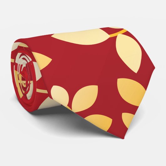 Blätter Muster 7 Krawatte (Gerollt)