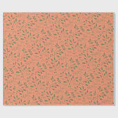 Blätter Muster aus Holz Geschenkpapier (Flach)