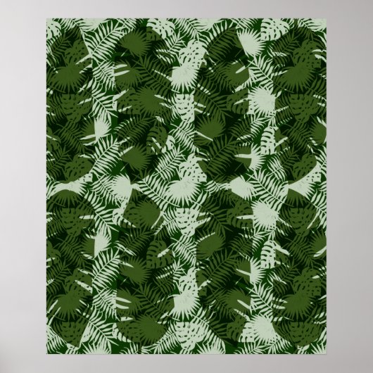 Blätter Muster Bananenblätter Design Poster (Vorne)