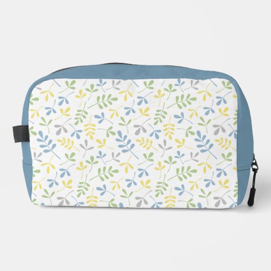 Blätter Muster Blau Grün Gelb Gelb Wt Waschbeutel (Vorderseite)