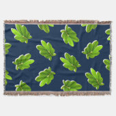 Blätter Muster der Tropenwurzeldecke Decke (Vorderseite)