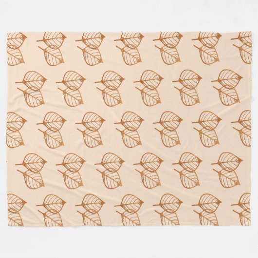 Blätter Muster Fleece Blanket (Vorderseite (Horizontal))