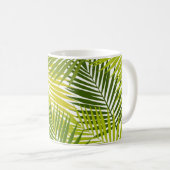 Blätter-Muster Kaffeetasse (VorderseiteRechts)