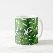 Blätter-Muster Kaffeetasse (VorderseiteRechts)