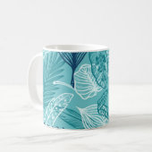 Blätter-Muster Kaffeetasse (Vorderseite Links)