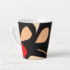 Blätter Muster Latte Tasse