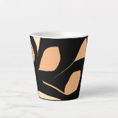 Blätter Muster Latte Tasse (Vorderseite)