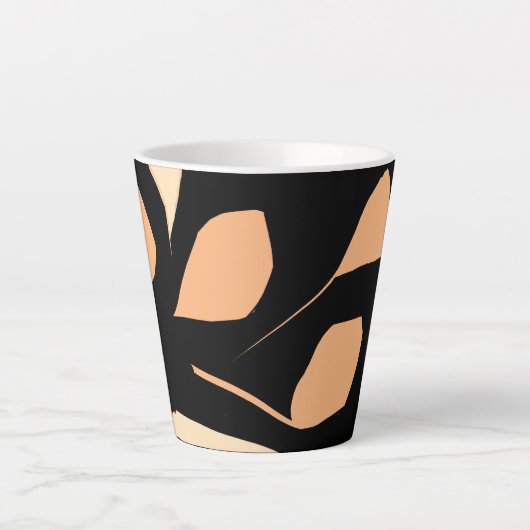 Blätter Muster Latte Tasse (Vorderseite)