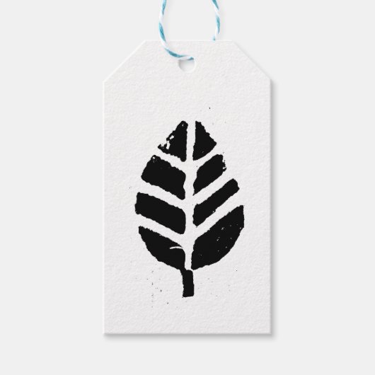 Blätter Muster Potato Druck Geschenkanhänger (Vorderseite)