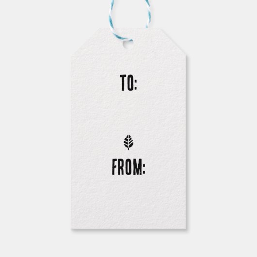 Blätter Muster Potato Druck Geschenkanhänger (Rückseite)