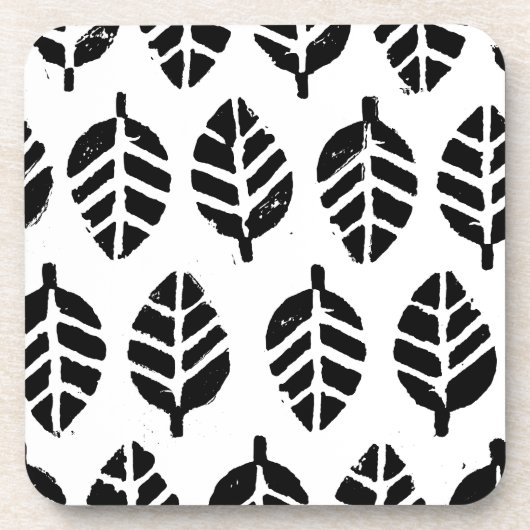 Blätter Muster Potato Druck Getränkeuntersetzer (Vorderseite)