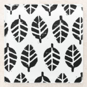 Blätter Muster Potato Druck Glasuntersetzer (Vorderseite)