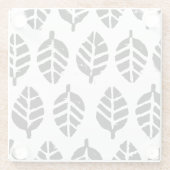 Blätter Muster Potato Druck Glasuntersetzer (Rückseite)