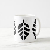 Blätter Muster Potato Druck Kaffeetasse (VorderseiteRechts)