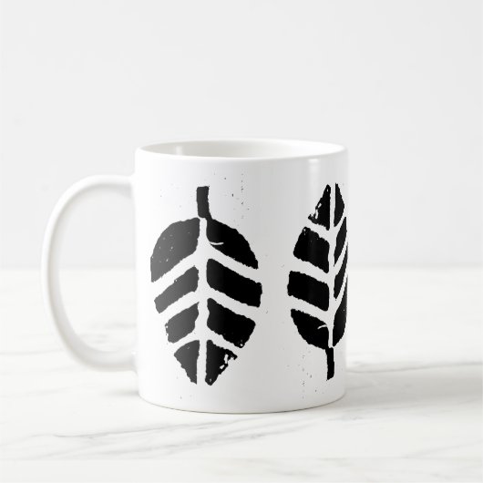 Blätter Muster Potato Druck Kaffeetasse (Links)