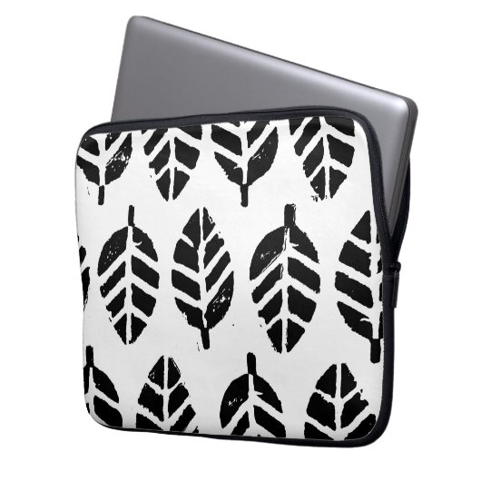 Blätter Muster Potato Druck Laptopschutzhülle (Vorderseite Links)