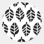 Blätter Muster Potato Druck Runder Aufkleber (Vorderseite)