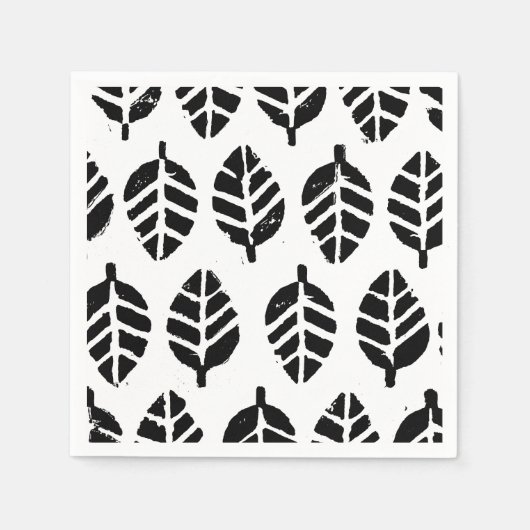 Blätter Muster Potato Druck Serviette (Vorderseite)