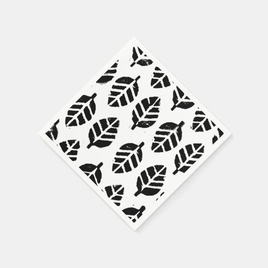 Blätter Muster Potato Druck Serviette (Ecke)